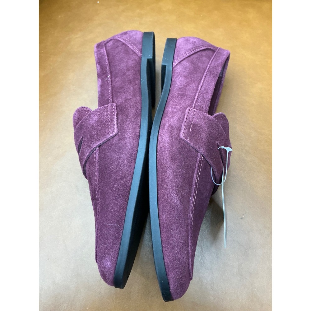 Liz Claiborne Inca Penny Loafers Womens 7.5 Wine New Suede Memory Foam Flats - Picture 4 of 8